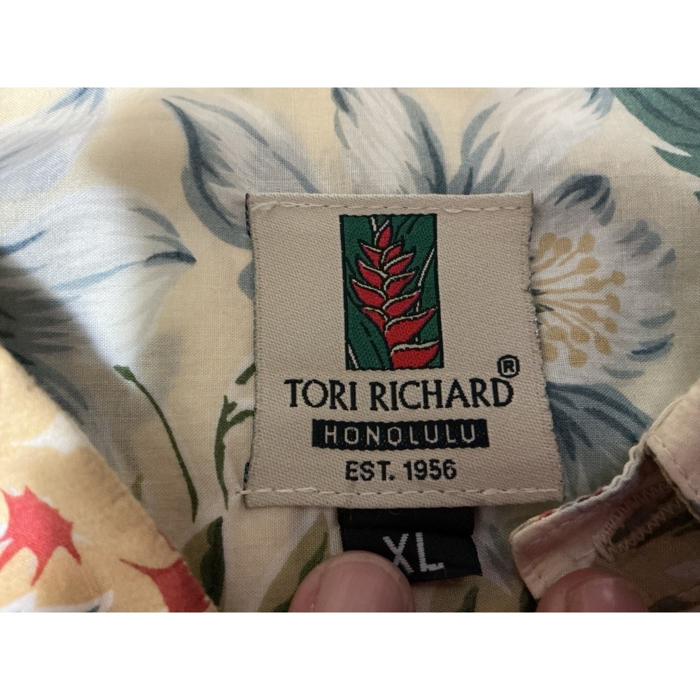 Tori Richard Honolulu Men's Cotton Short Sleeve Shirt Button XL‎ Hawaiian Floral